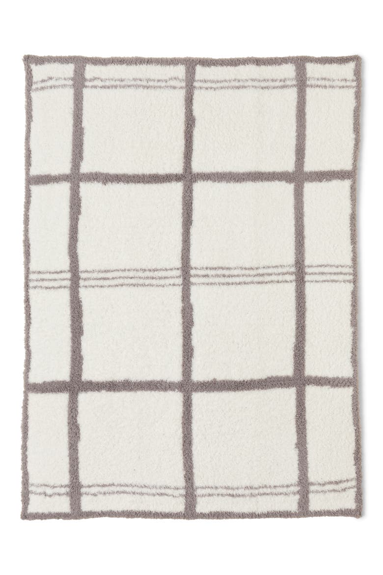 CozyChic® Windowpane Check Stroller Blanket, Main, color, CREAM/ BEACH ROCK