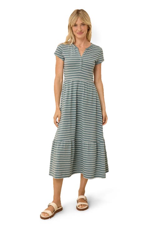 Organic Cotton Relaxed Slub Henley Market Dress
