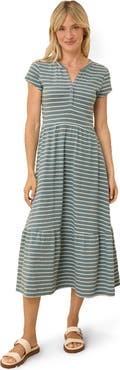 Pact Organic Cotton Relaxed Slub Henley Market Dress