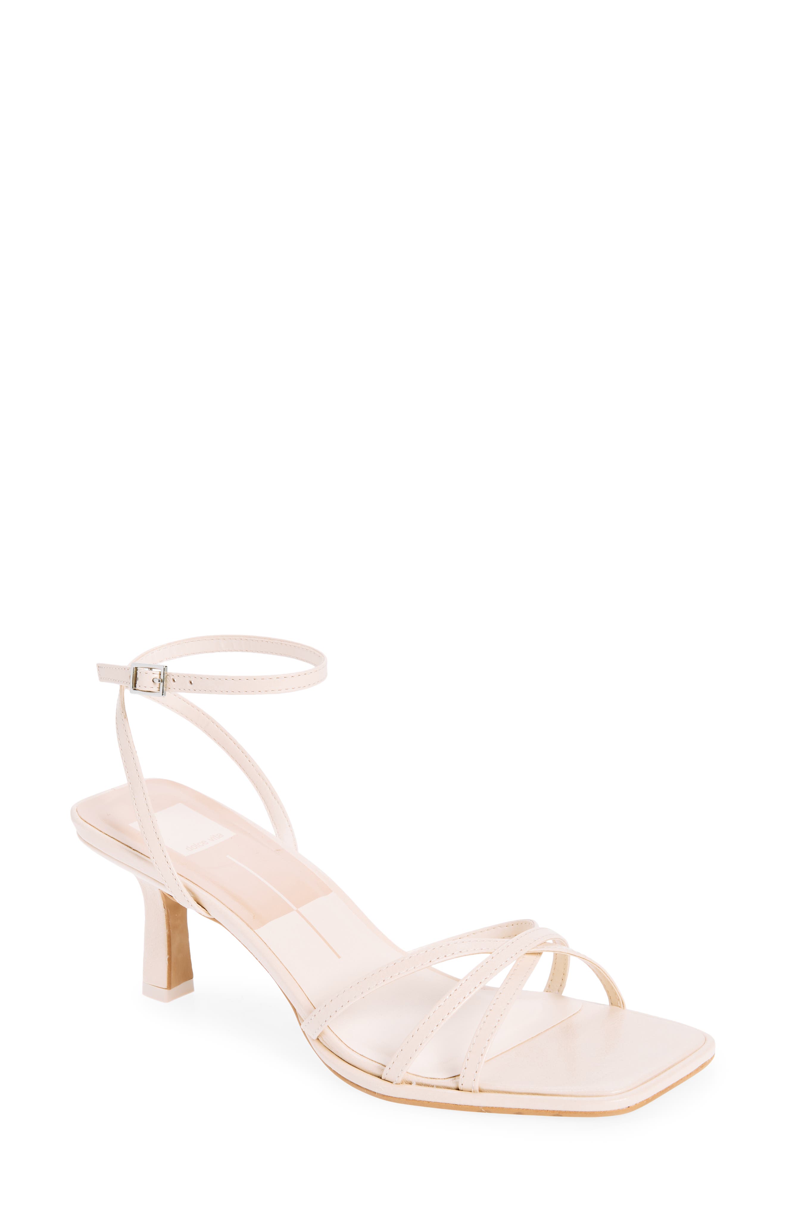 Manji Ankle Strap Sandal, Main, color, BONE PATENT LEATHER
