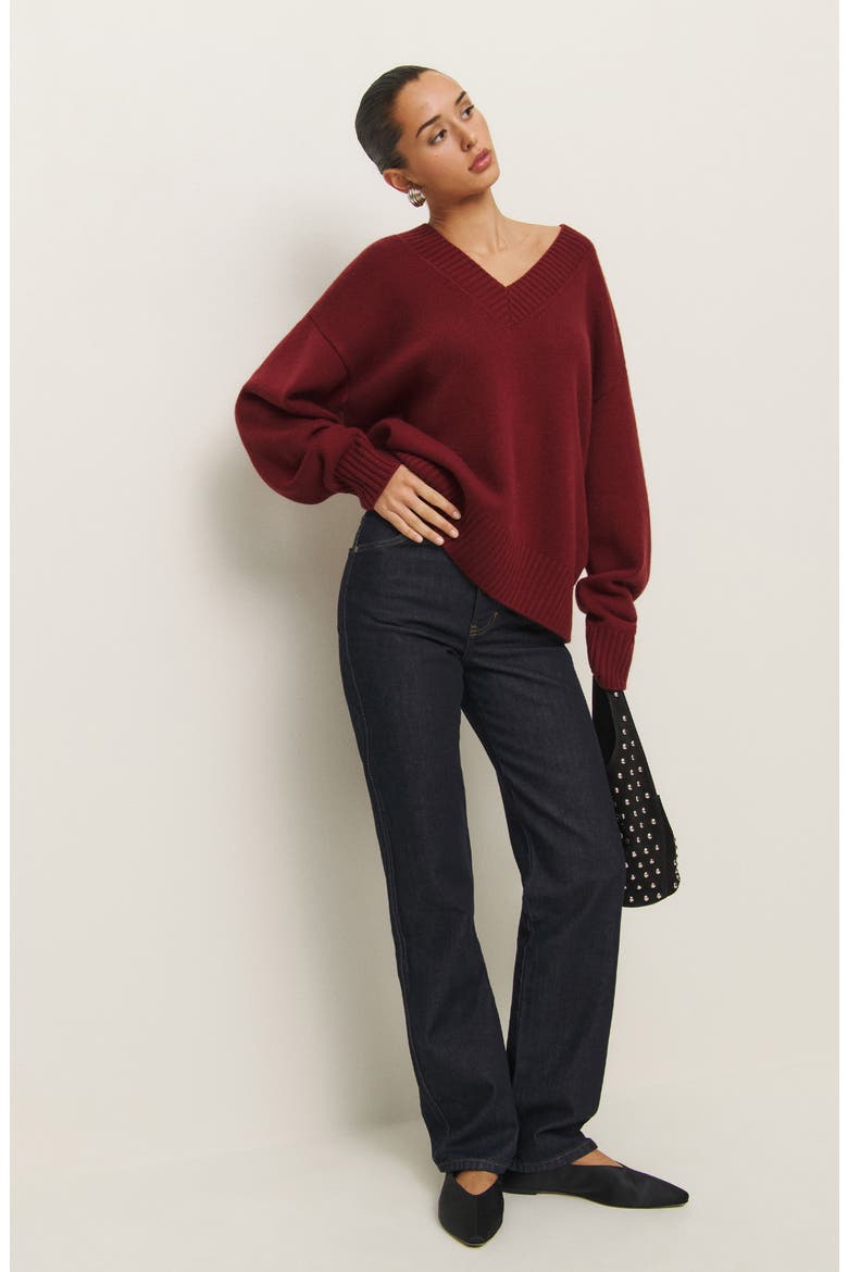 Jadey Oversize Cashmere Sweater, Alternate, color, CHIANTI