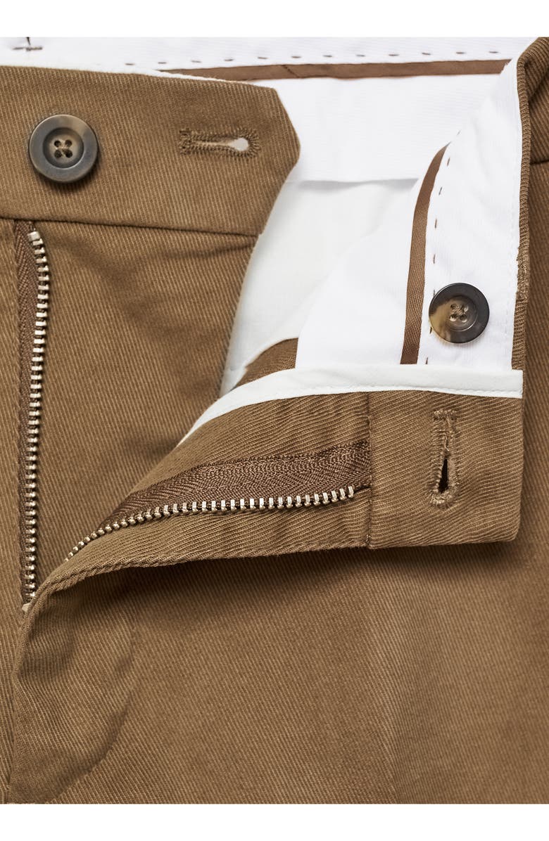 MANGO Regular Fit Cotton Pants, Alternate, color, Khaki