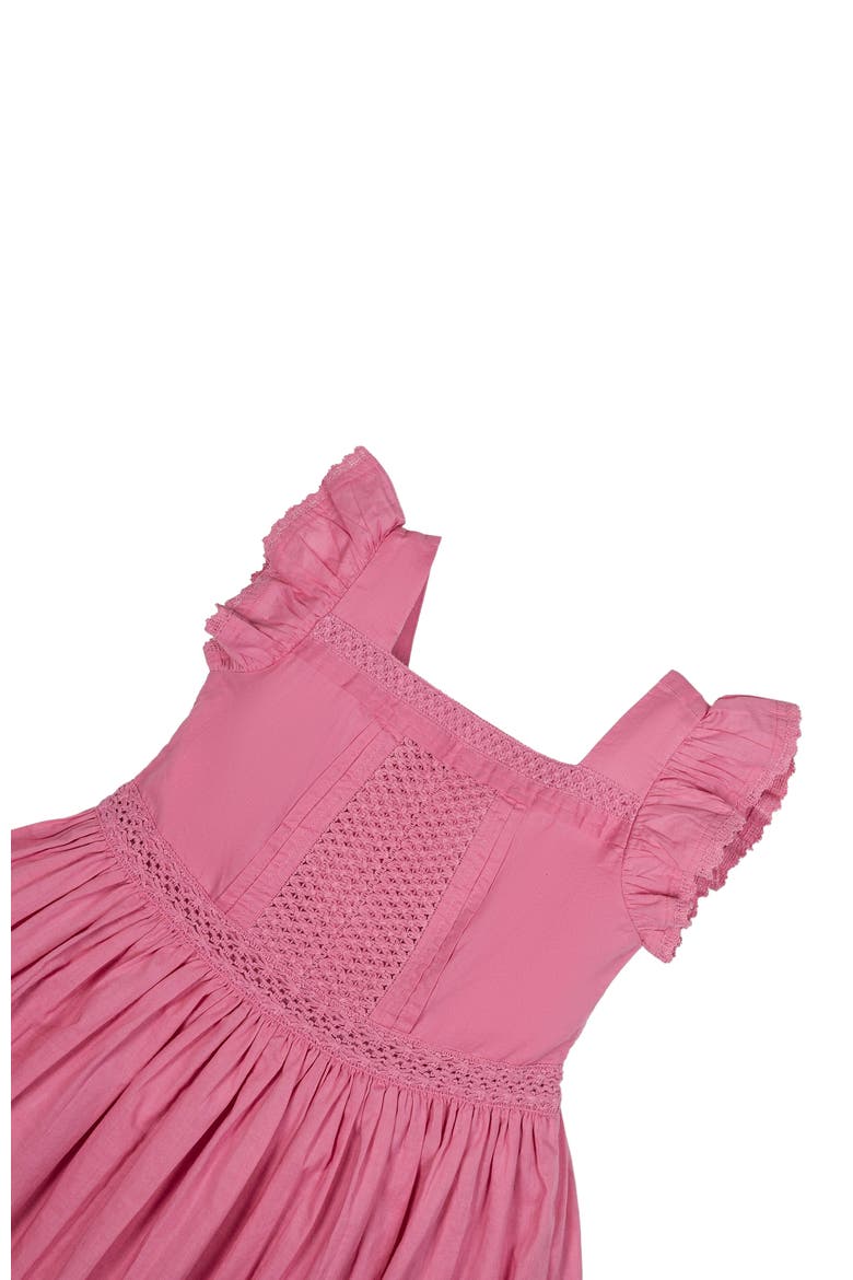 Baby Girls' Organic Flutter Sleeve Maxi Dress, Infant, Alternate, color, Deep Rose