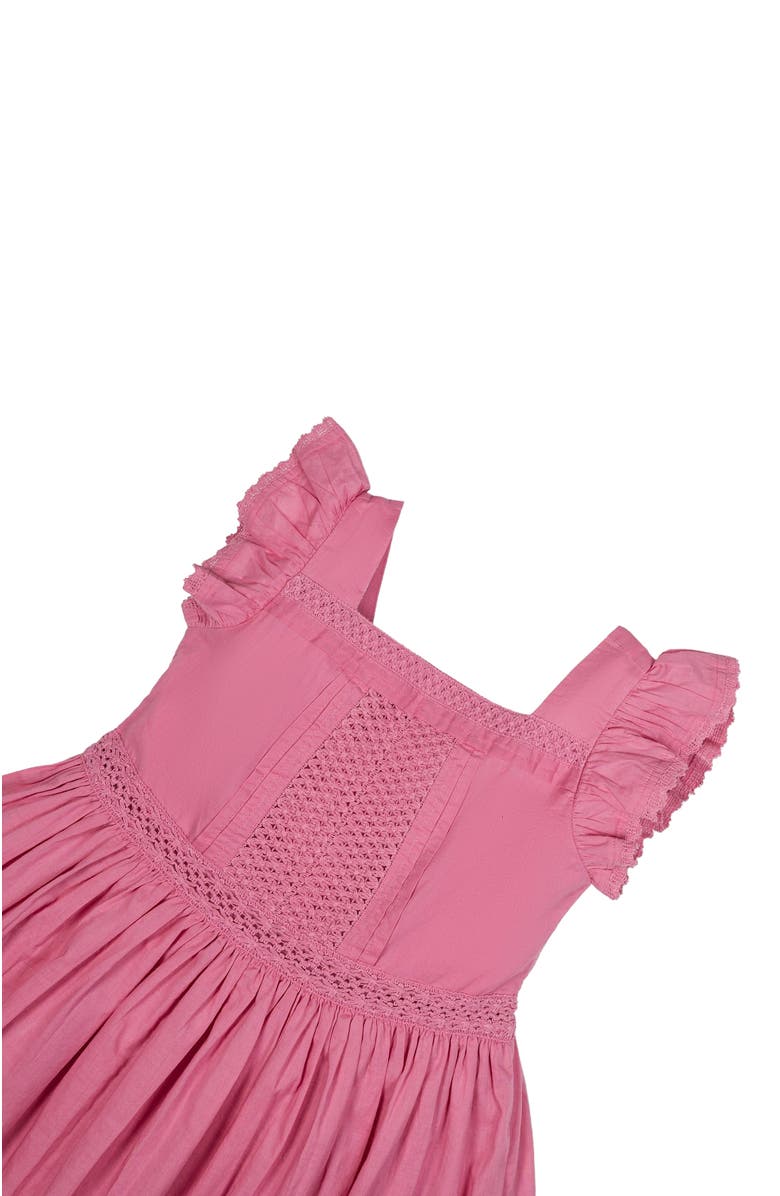 Hope & Henry Baby Girls' Organic Flutter Sleeve Maxi Dress, Infant, Alternate, color,