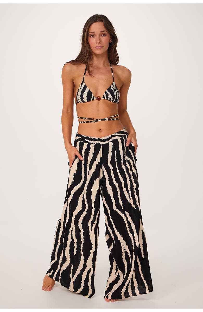 Villa Fresca Serena Cover-up Pant, Main, color, Zebra