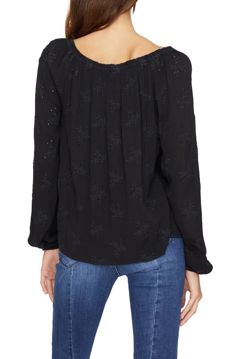Brisbane Scoop Neck Top, Alternate, color, BLACK