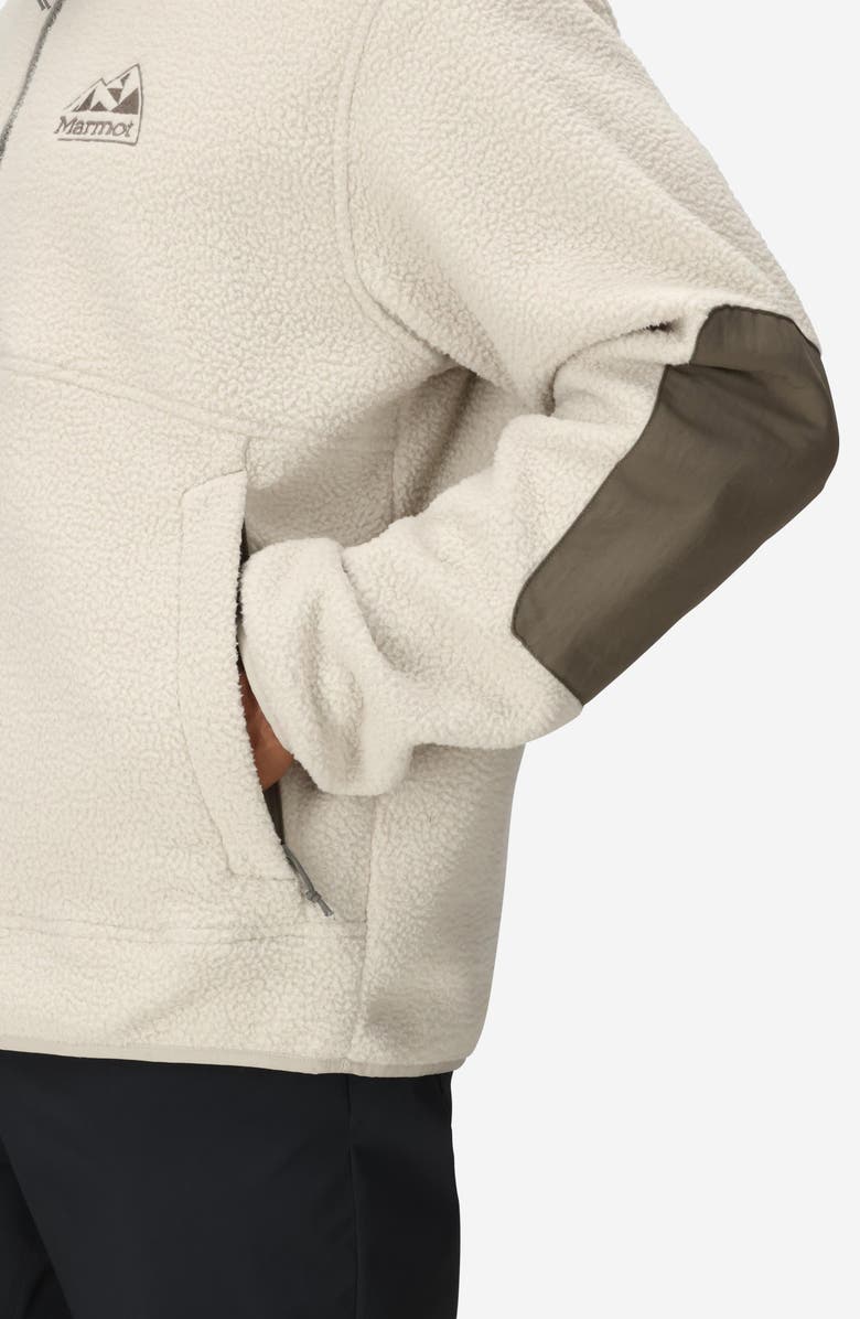 Marmot Wanderer High Pile Fleece Half Zip Pullover, Alternate, color, Birch Bark