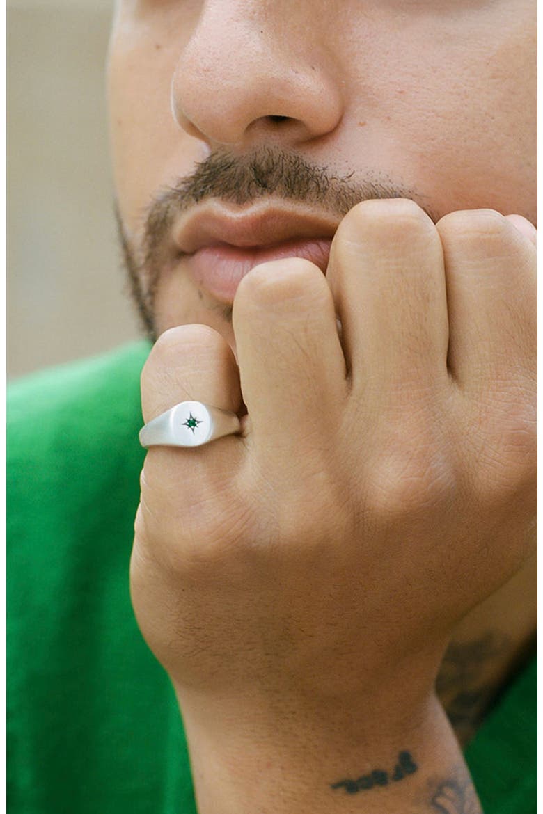 Envy Signet Ring, Alternate, color, SILVER