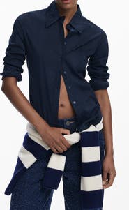Desigual Long Sleeve Button-Up Shirt