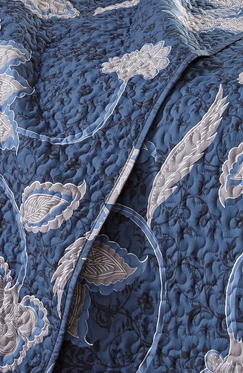 SOUTHSHORE FINE LINENS Full/Queen Sized Luxury Premium Collection Ultra-Soft Quilt Cover Set - Floral Blue, Alternate, color, Blue