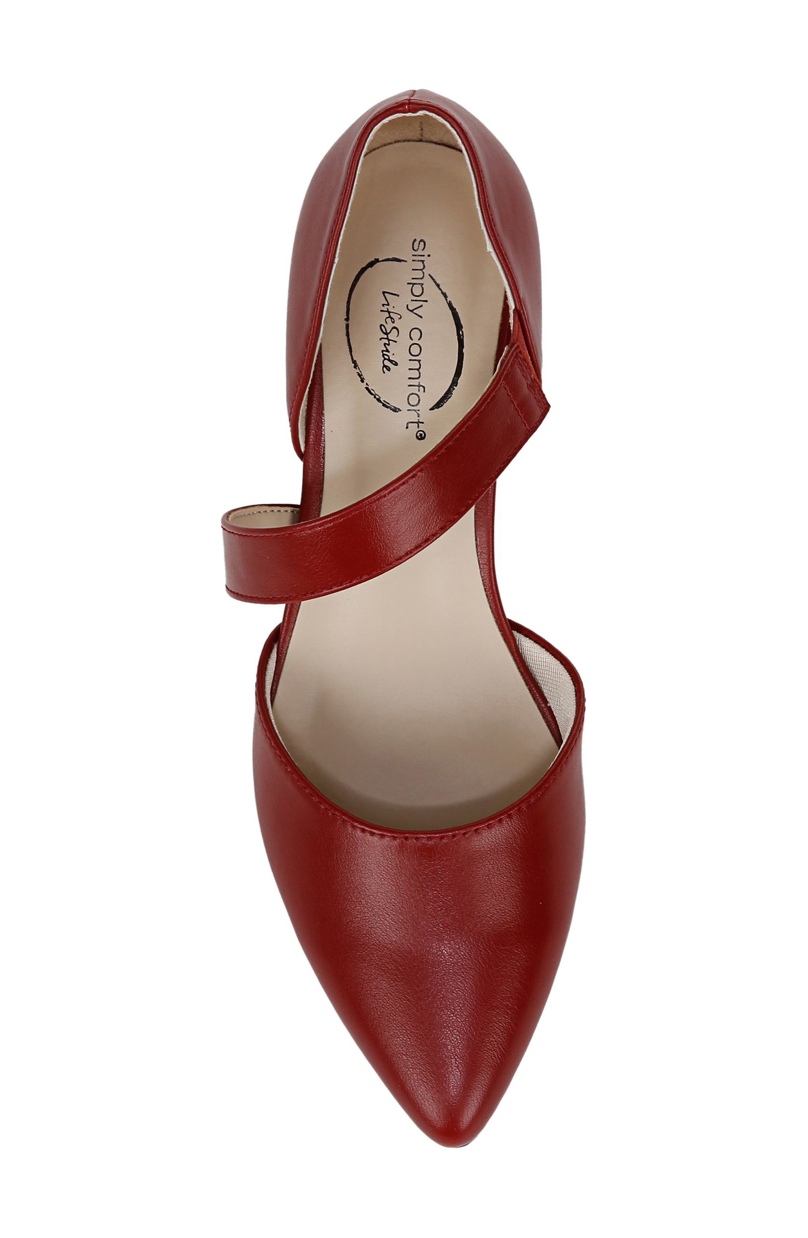 LifeStride Mika Pointed Toe Pump, Alternate, color, Dark Red