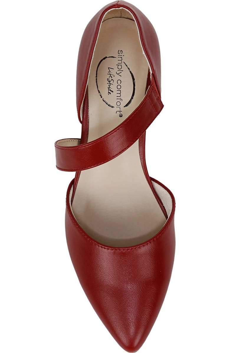LifeStride Mika Pointed Toe Pump, Alternate, color, Dark Red
