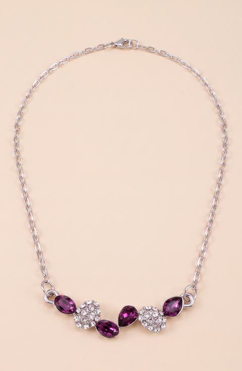 Crystal Drop Pendant Necklace