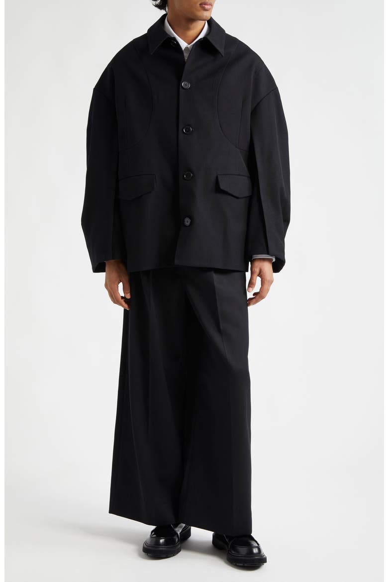 Workwear Armour Paneled Twill Jacket, Alternate, color, BLACK