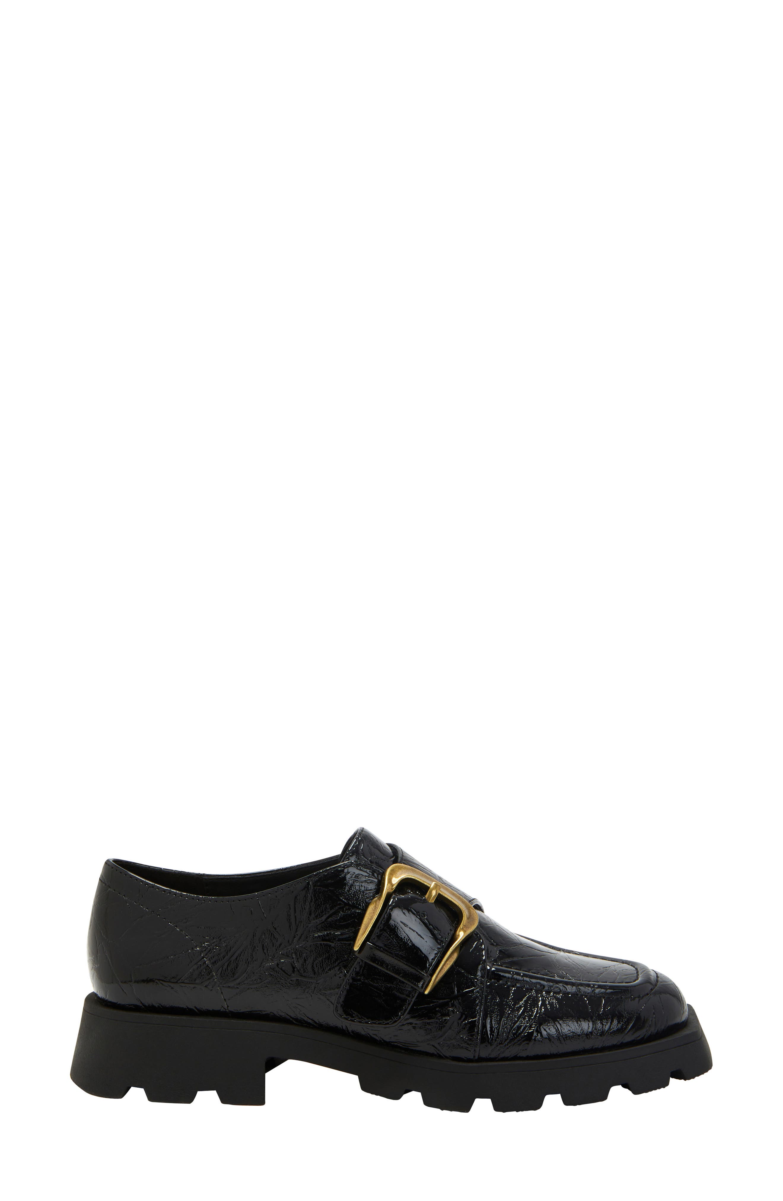 Daarling Buckle Loafer, Alternate, color, BLACK