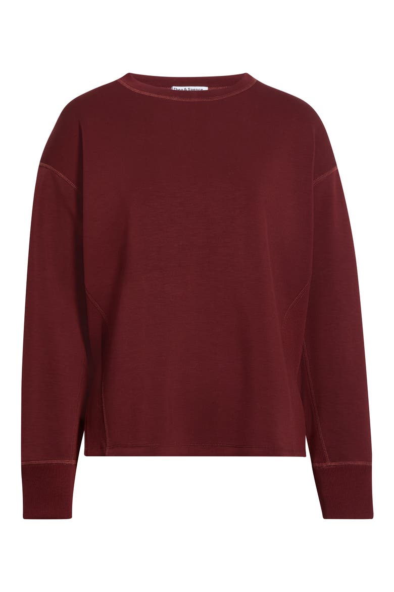 Crewneck Sweatshirt, Alternate, color, BURGUNDY