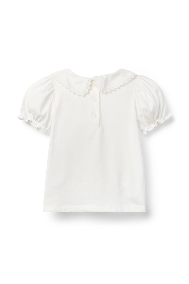 Collared Puff Sleeve Top, Alternate, color, White