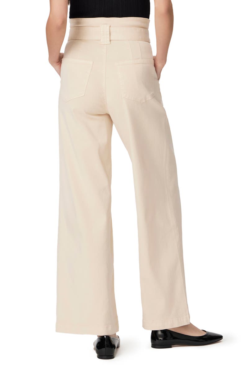 PAIGE Harper Paperbag Waist Wide Leg Pants, Alternate, color, Blonde Sand