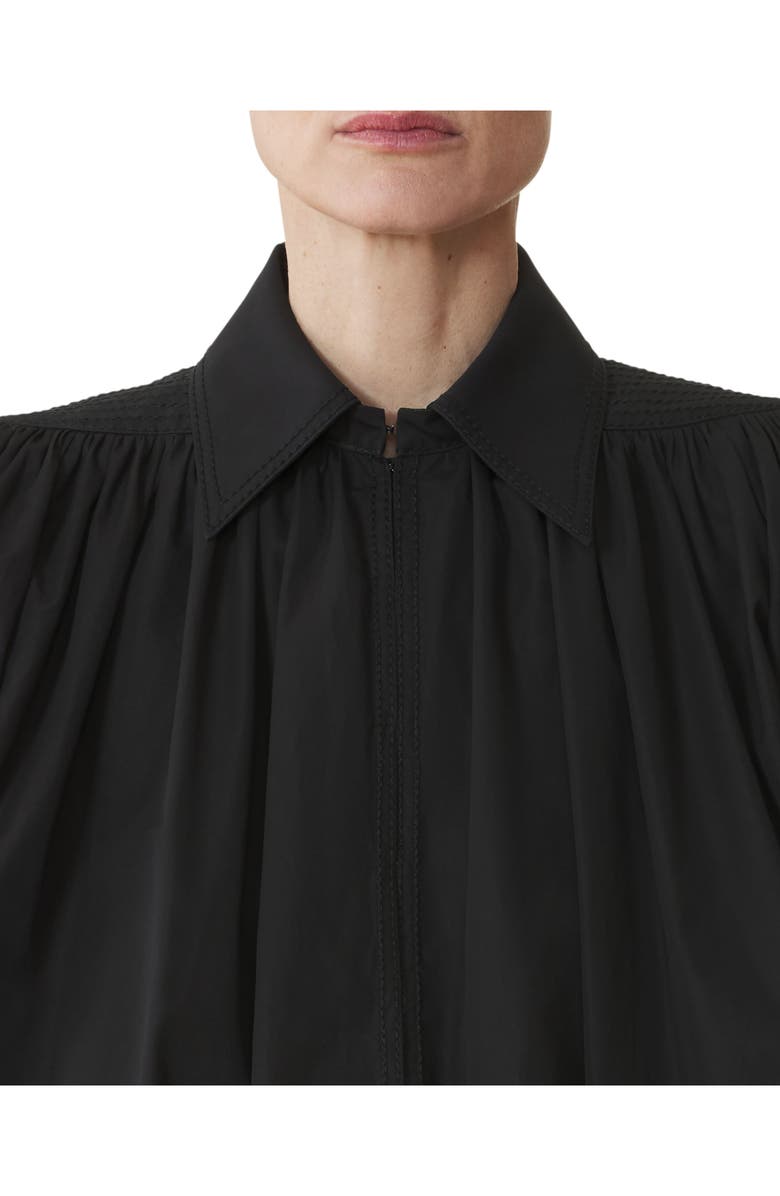 Lanvin Cotton Popelin Top, Alternate, color, Black