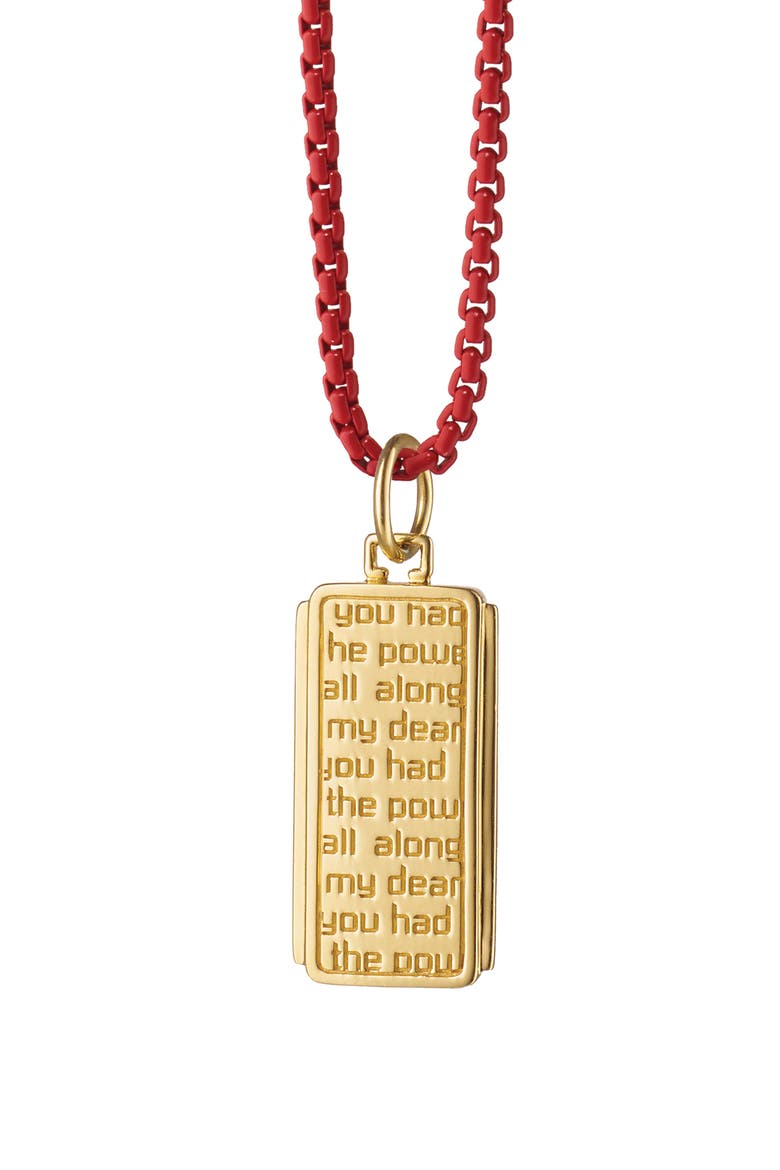 Dorothy Power 18k Gold Pendant Necklace, Main, color, 18K YELLOW GOLD/ RED