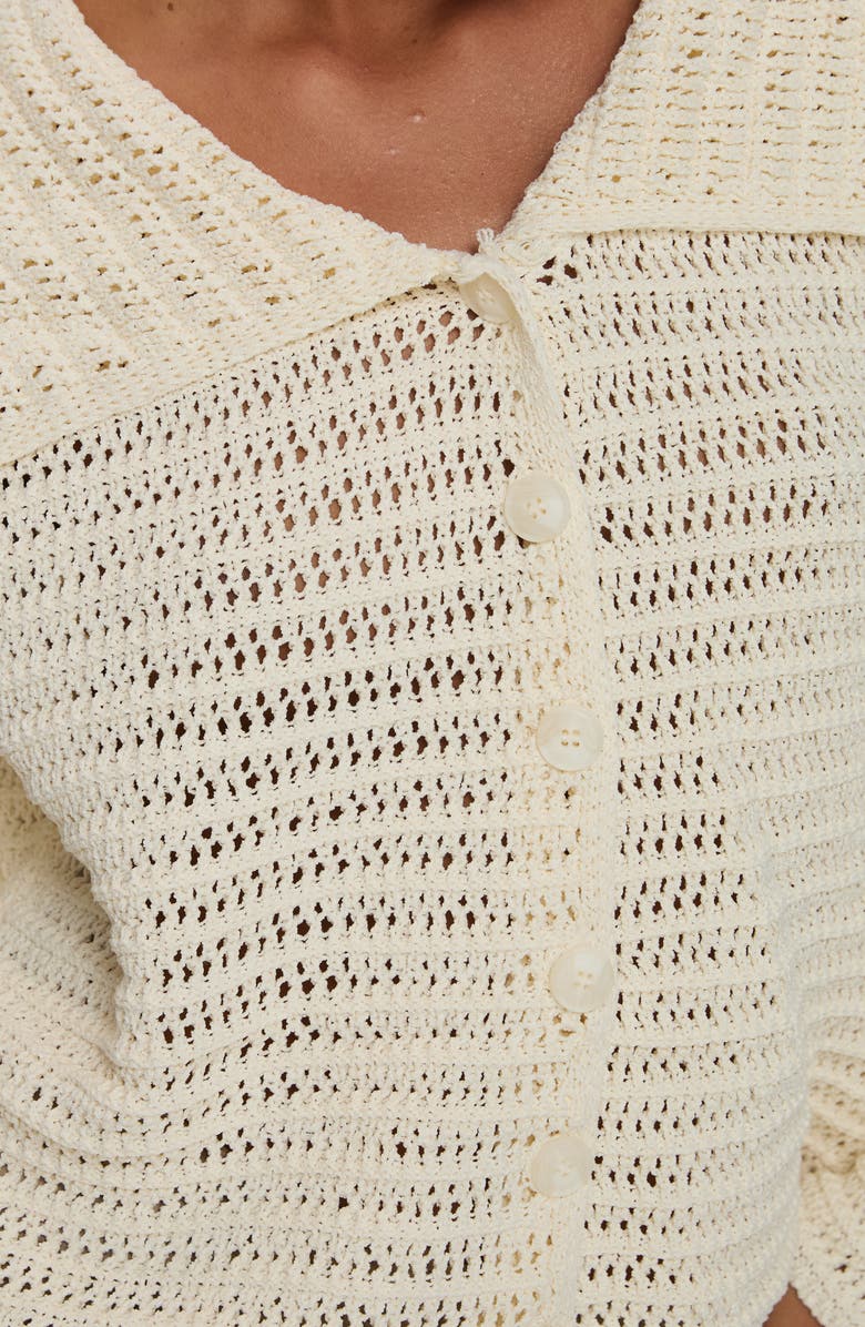 Princess Polly Tuscon Crocheted Cardigan, Alternate, color, White