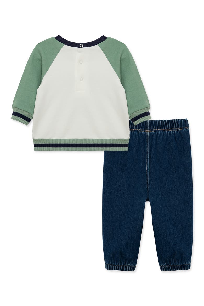 Big Truck Active Top & Denim Joggers Set, Alternate, color, DENIM