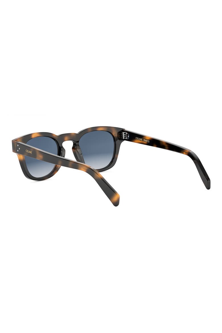 Bold 3 Dots 49mm Square Sunglasses, Alternate, color, BLONDE HAVANA / GRADIENT BLUE