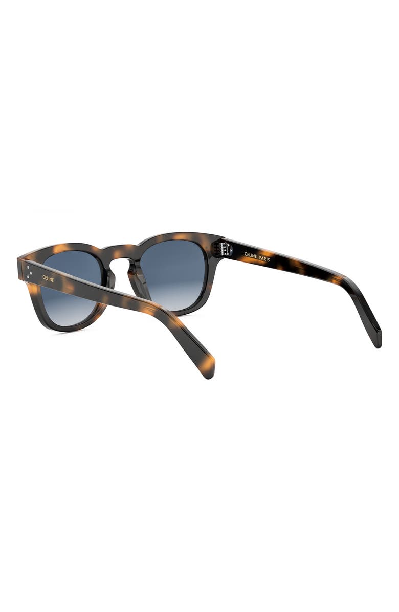 CELINE Bold 3 Dots 49mm Square Sunglasses, Alternate, color, Blonde Havana / Gradient Blue