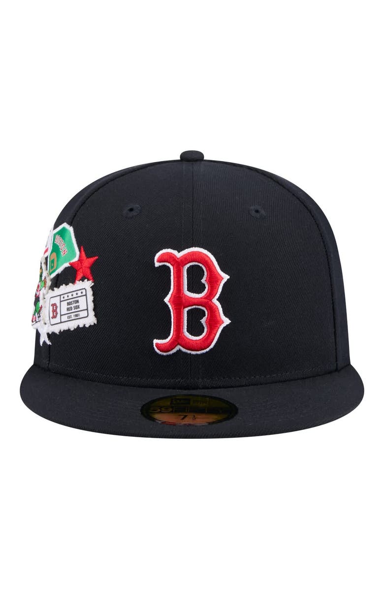New Era Men's New Era Navy Boston Red Sox City Patch 59FIFTY Fitted Hat, Alternate, color, Navy