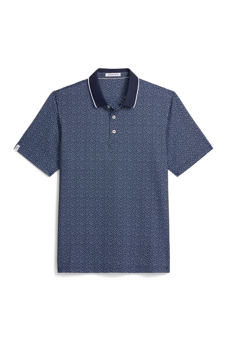 Micro Floral Polo, Main, color, Driver Navy/White/Horizon