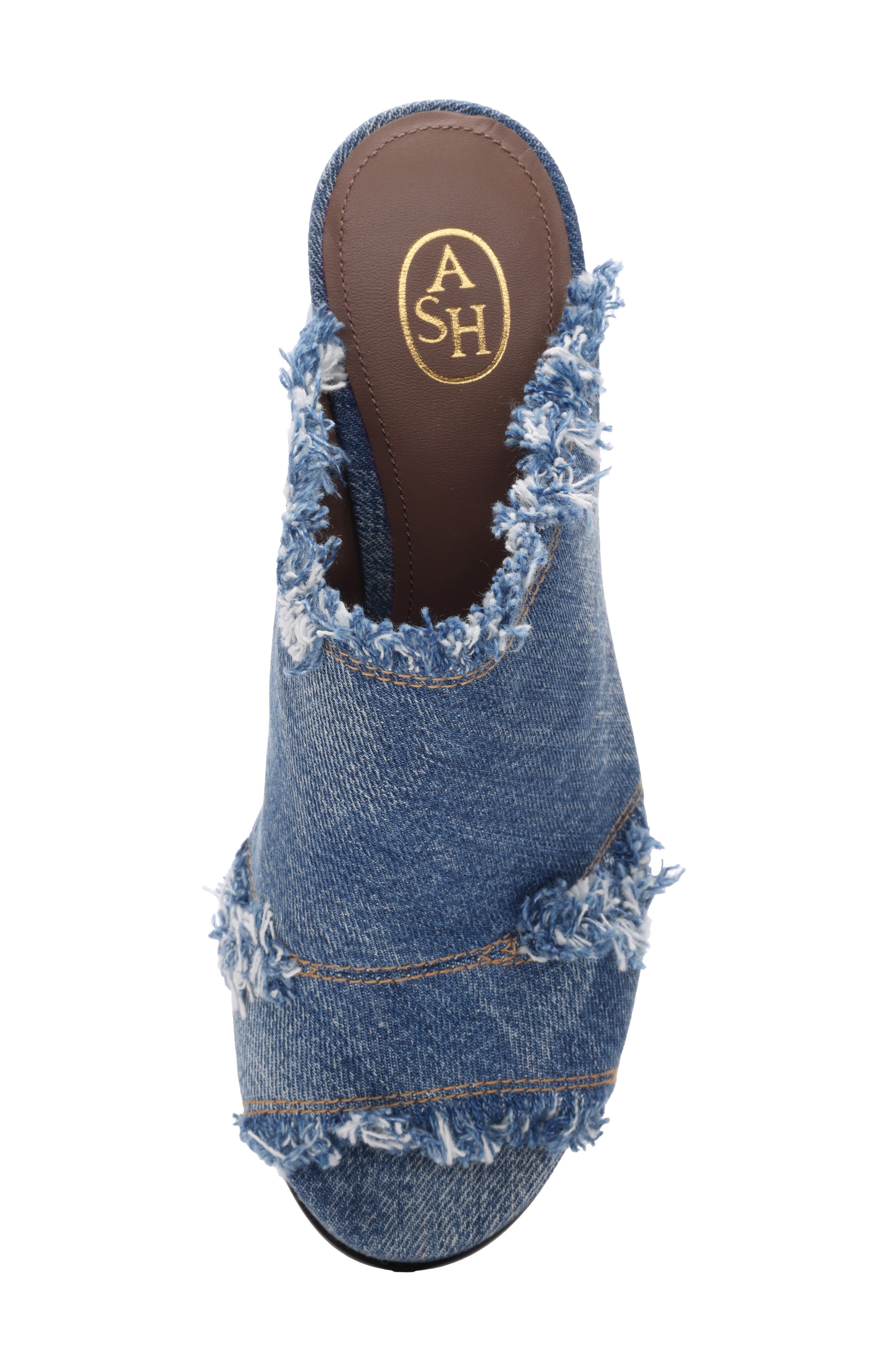 Ash Maui Denim Platform Slide Sandal, Alternate, color, 