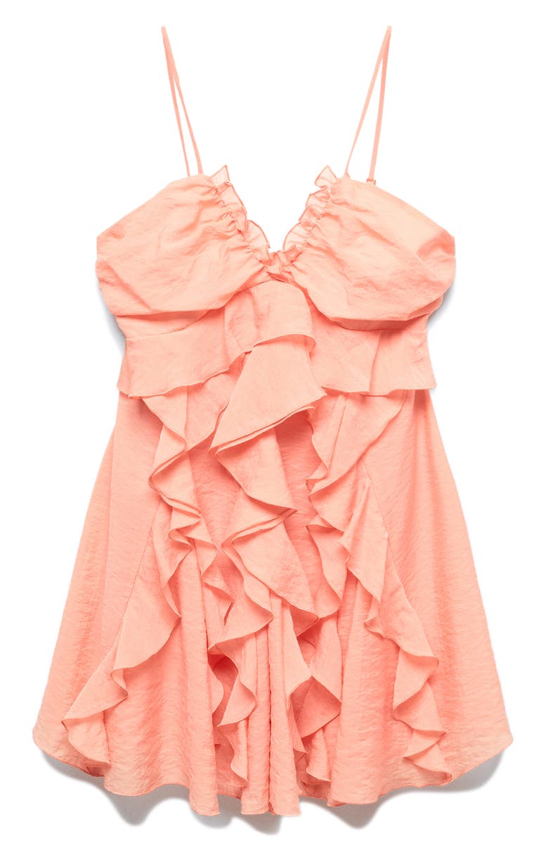 MANGO Ruffle Minidress, Main, color, 