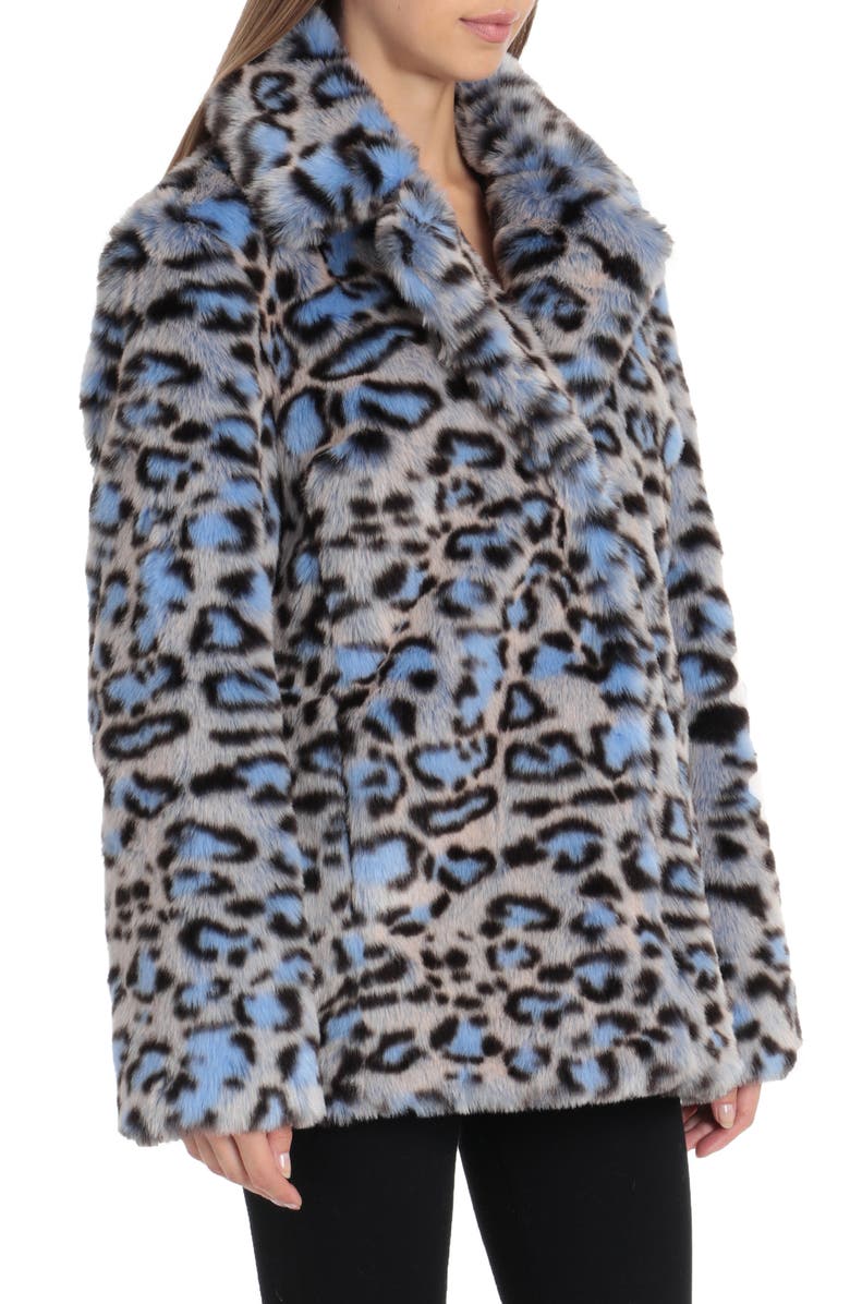 Avec Les Filles Animal Print Faux Fur Coat, Alternate, color,