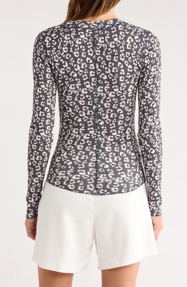 Free People Going Places Waffle Knit Cardigan, Alternate, color, Charcoal Combo