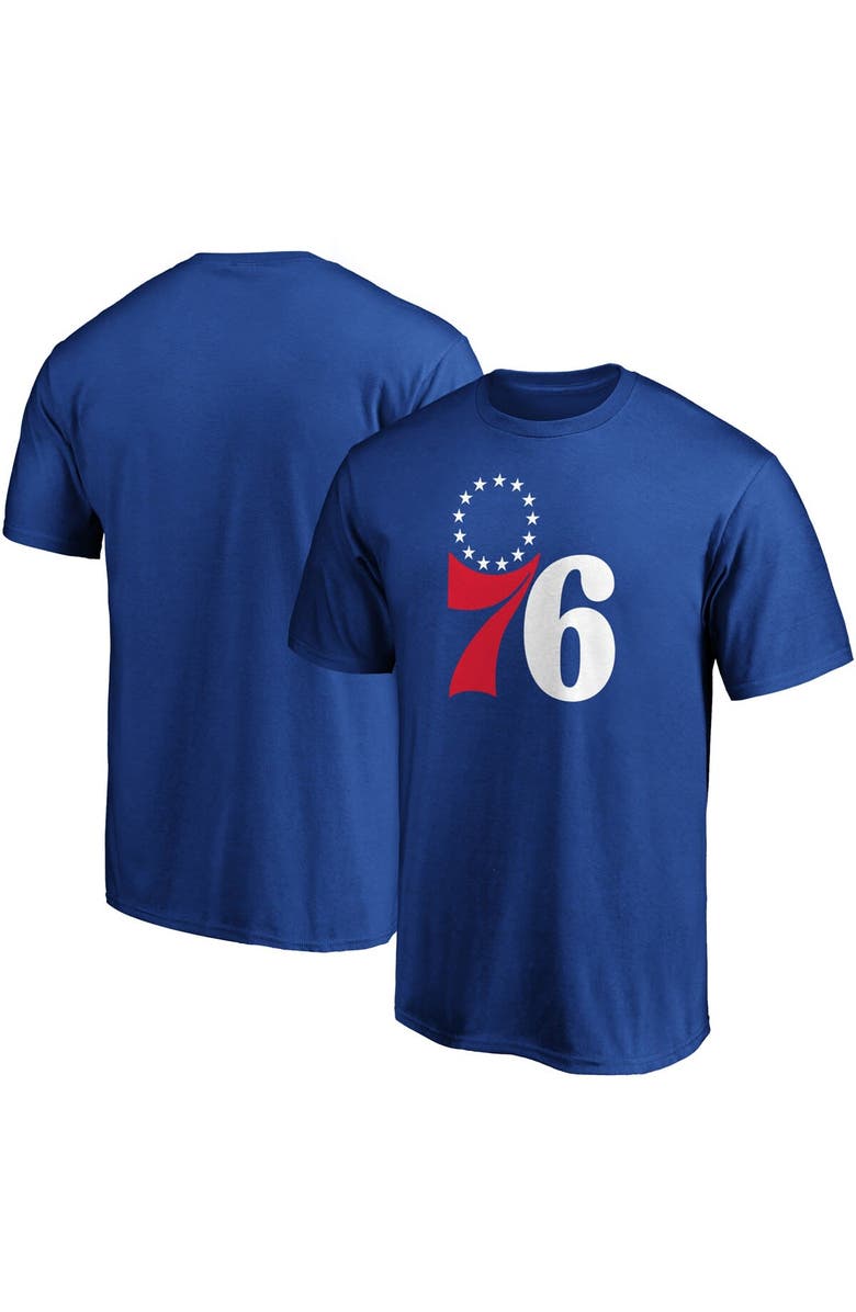 FANATICS Men's Fanatics Branded Royal Philadelphia 76ers Primary Team Logo T-Shirt, Alternate, color, 