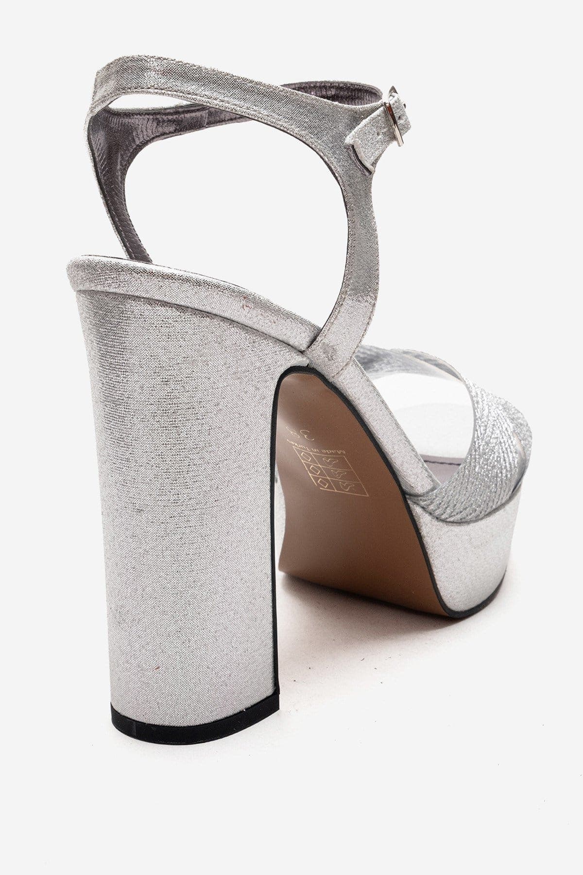 Prologue Shoes Orelion Platform High Heel Sandal, Alternate, color, Silver