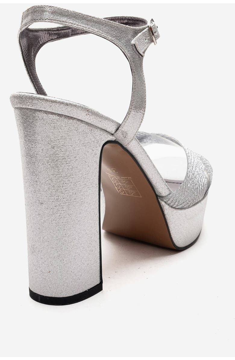 Prologue Shoes Orelion Platform High Heel Sandal, Alternate, color, Silver