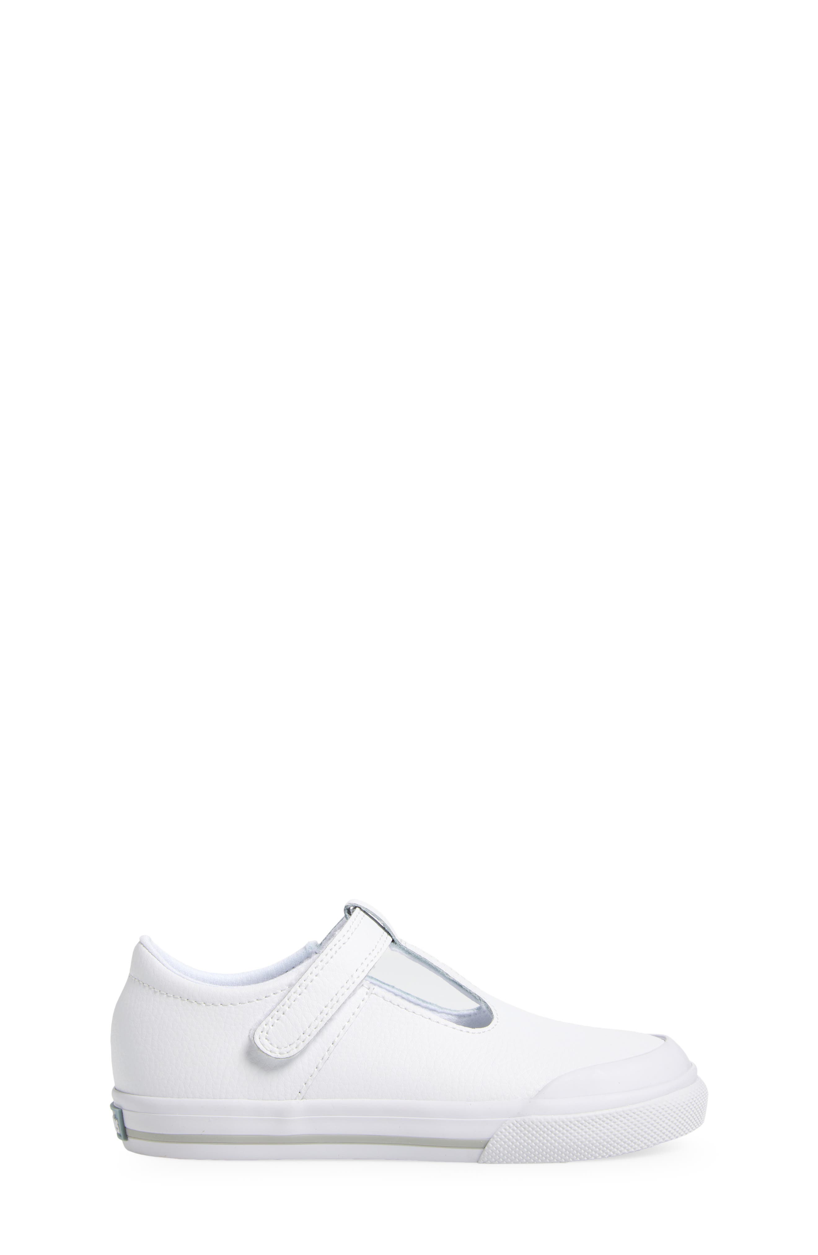 Footmates Drew Mary Jane Sneaker, Alternate, color, White Leather/ Gray
