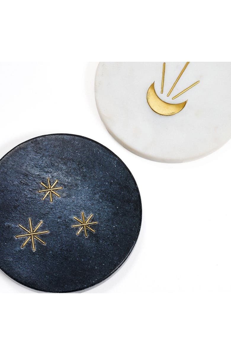 Matr Boomie Indukala Moon Phase Marble Coasters - Set of 4, Alternate, color, Multicolor