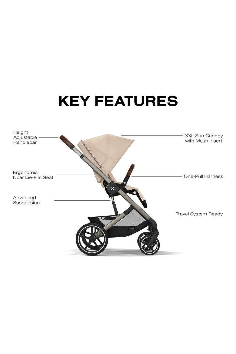 Balios S Lux Stroller, Alternate, color, ALMOND BEIGE