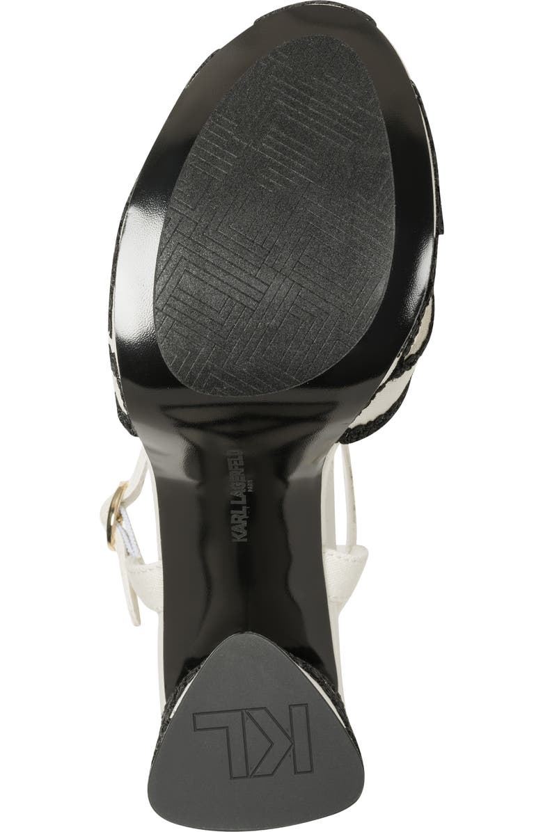 KARL LAGERFELD PARIS Hickory Stitch Platform Sandal, Alternate, color, Cream