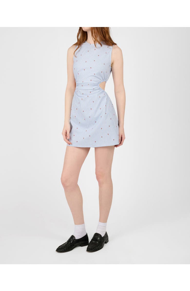 WeWoreWhat Cut Out Mini Dress, Main, color, Sky Multi