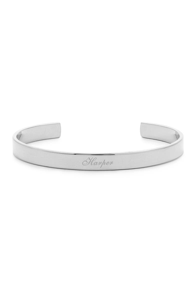 Personalized Name Cuff, Main, color, SILVER