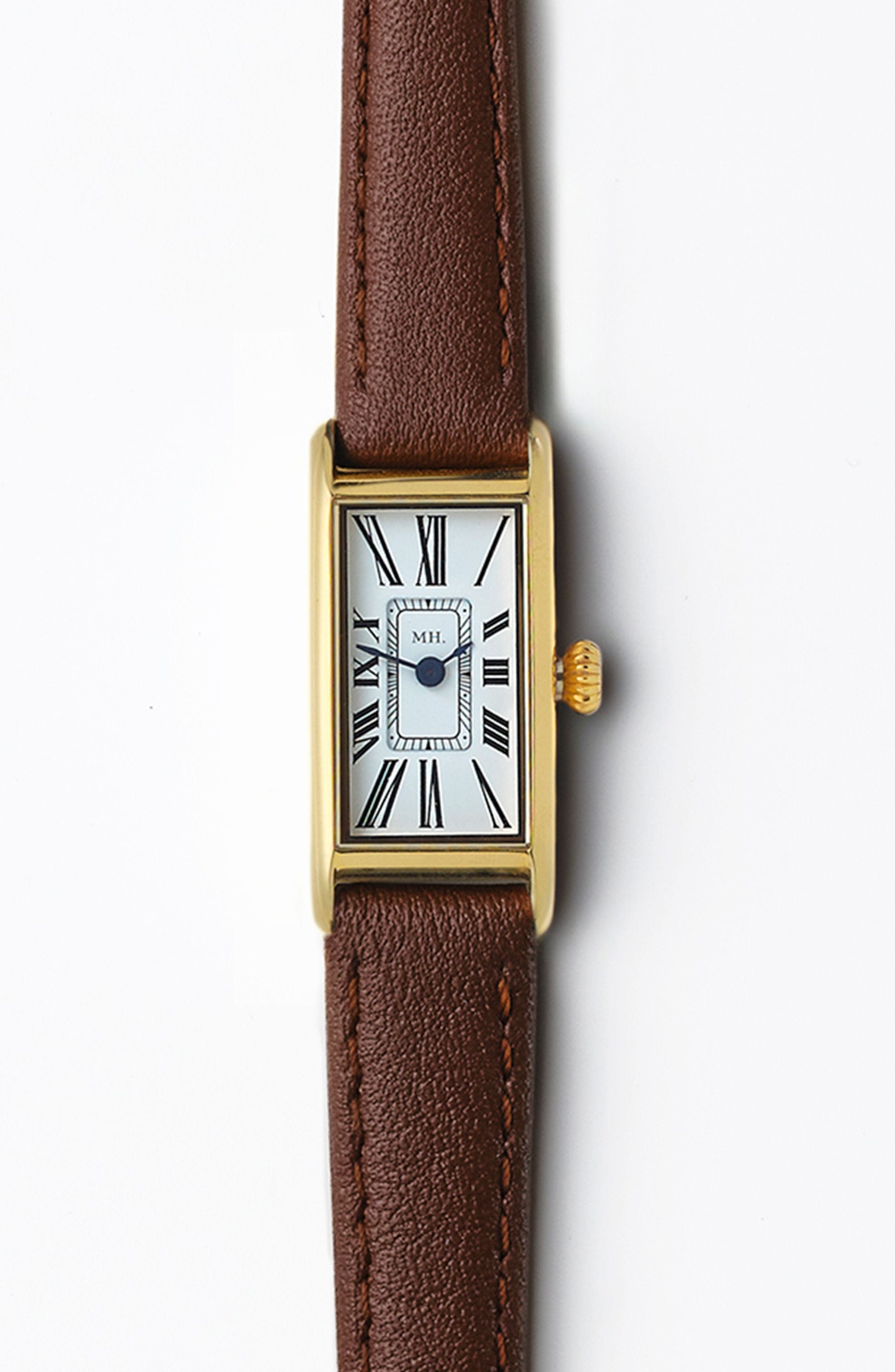 Gold Watch - Brown Strap