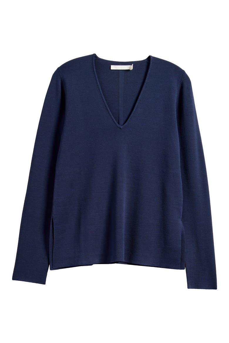 V-Neck Sweater, Alternate, color, NAVY