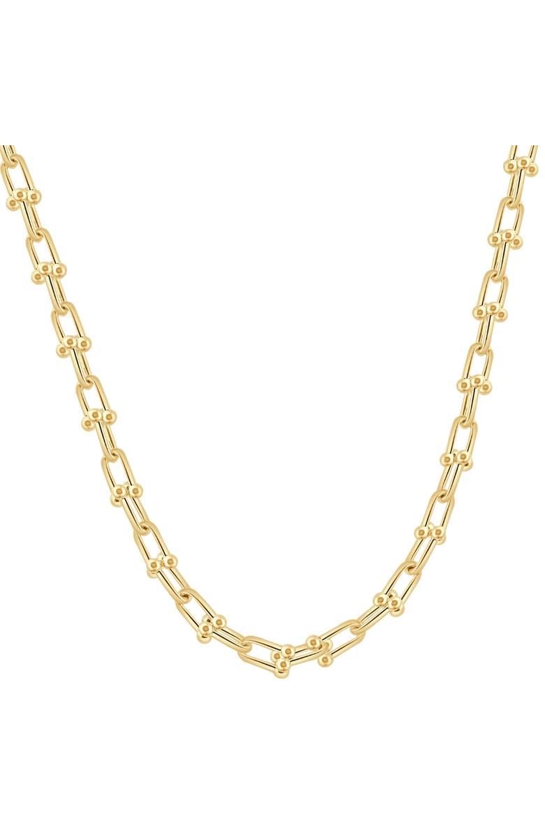 Bliss Diamond 14k Gold Women's 24" Chain Necklace 26 Grams 7.5mm Thick, Main, color, 14K Yellow Gold
