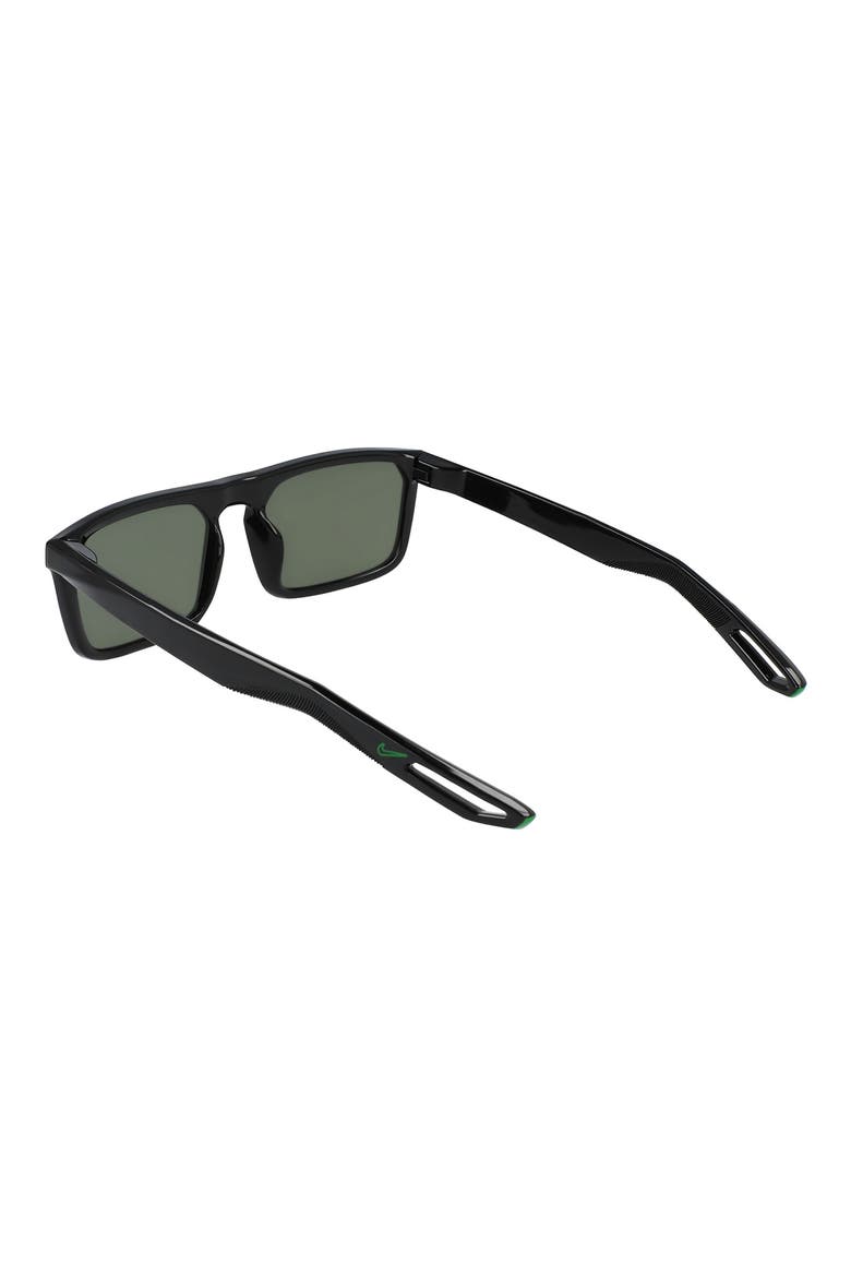 NV03 55mm Rectangular Sunglasses, Alternate, color, BLACK/ GREEN