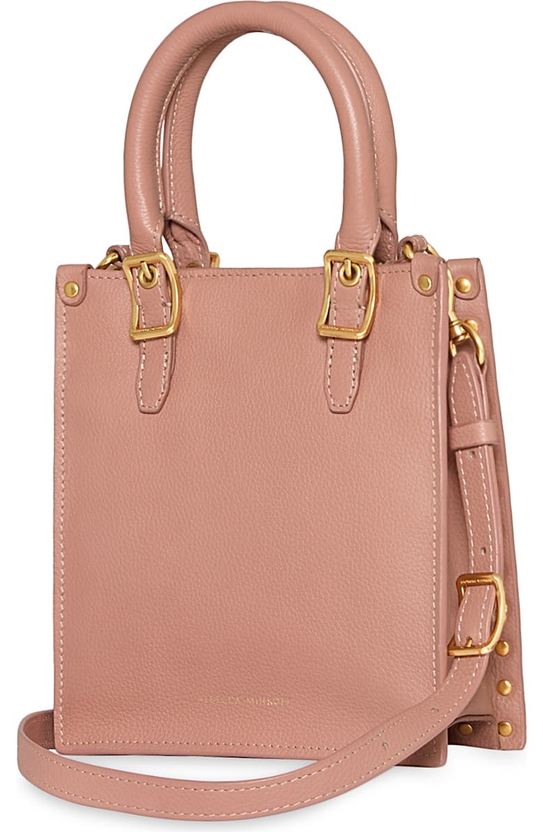 Rebecca Minkoff Mini Studded Leather Tote, Alternate, color, Romance