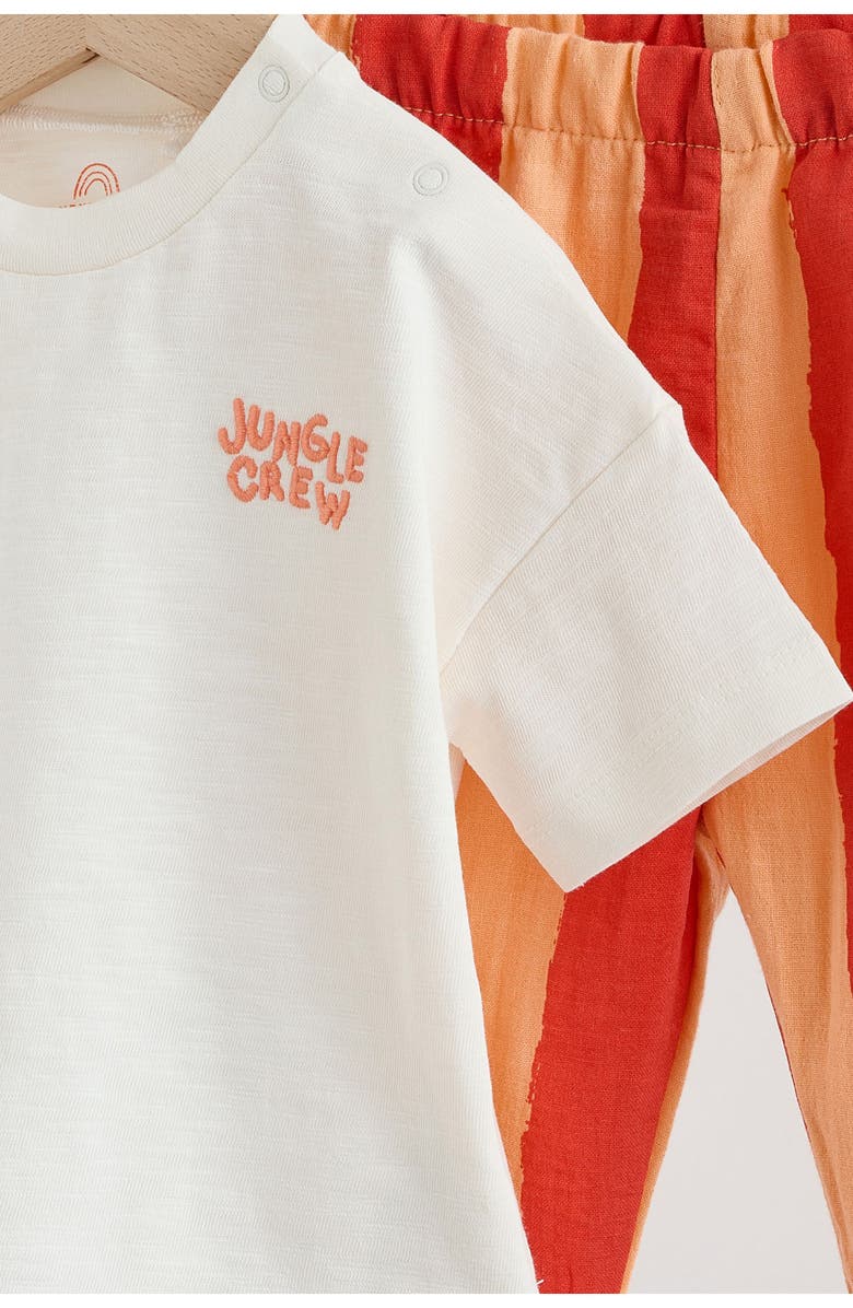 NEXT Safari Graphic T-Shirt & Pants Set, Alternate, color, Orange