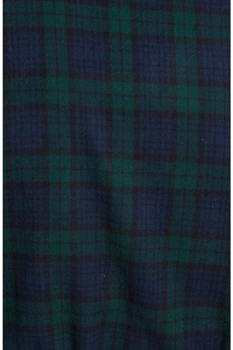 Scotch Plaid Flannel Robe, Alternate, color, BLACK WATCH TARTAN